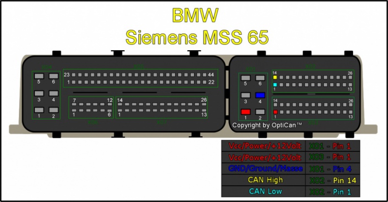 Siemens MSS 6x (BMW) pinout diagram 3